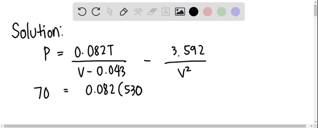 SOLVED: The ideal gas law, PV = 0.082T, shows the relationship among ...