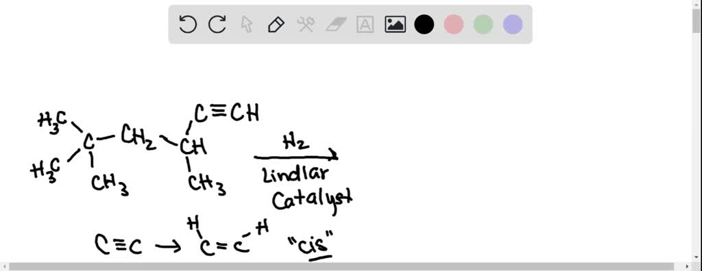 Solved: Draw The Organic Product Of The Reaction Of The Alkyne Given 