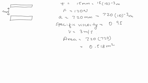 the-space-between-two-square-parallel-plates-is-filled-with-oil-each-side-of-the-plate-is-720-mm-the-thickness-of-the-oil-film-is-15-mm-the-upper-plate-which-moves-at-3-ms-requires-a-force-o-06847