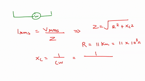 an-ac-generator-with-a-frequency-of-140-hz-and-an-rms-voltage-of-200-v-is-connected-in-series-with-a-110-k-resistor-and-a-0200-f-capacitor-what-is-the-rms-current-in-this-circuit-in-ma-15456