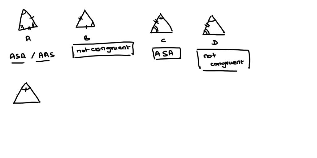 SOLVED: List all the pairs of triangles that are congruent by ASA. A ...