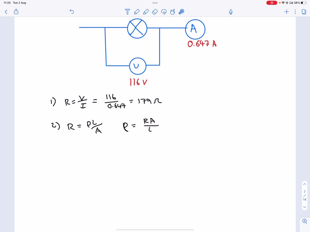 SOLVED voltmeter connected across the terminals of tungstenfilament