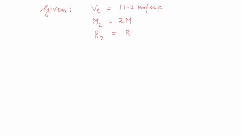 the-escape-velocity-of-a-body-on-the-surface-of-the-earth-is-112-kms-if-the-earths-mass-increases-to-twice-its-present-value-and-the-radius-of-the-earth-becomes-half-the-escape-velocity-would-become