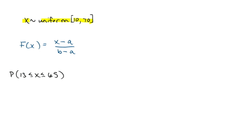 suppose-x-is-a-uniform-random-variable-on-the-interval-10-70-find-the-probability-that-a-randomly-selected-observation-is-between-13-and-65-12852