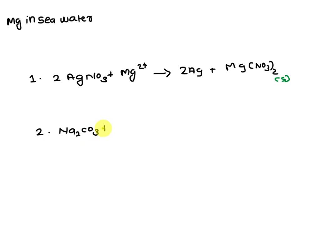 SOLVED Precipitation reactions can be used to extract elements, such