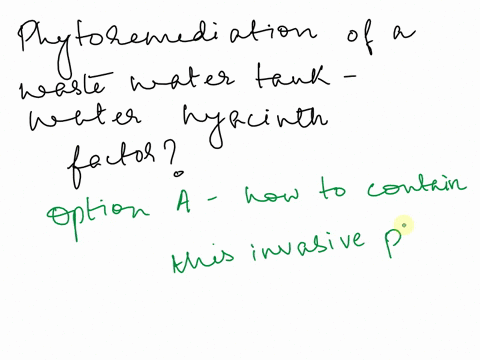 please-help-me-with-these-questions-i-am-totally-lost-thank-you-question1-phytoremediation-issue-to-consider-for-wastewater-tanks-what-issue-must-be-addressed-before-using-water-hyacinth-in-78356
