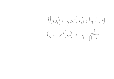 find-the-indicated-partial-derivative-f-x-y-y-sin-1xy-fy-1-12-53557