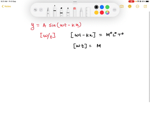 the-displacement-of-a-progressive-wave-is-represented-by-y-a-sinwt-k-x-where-x-is-distance-and-t-is-time-the-dimensions-of-wt-are-same-as-those-of-a-velocity-b-wave-number-c-wavelength-d-fre-94284