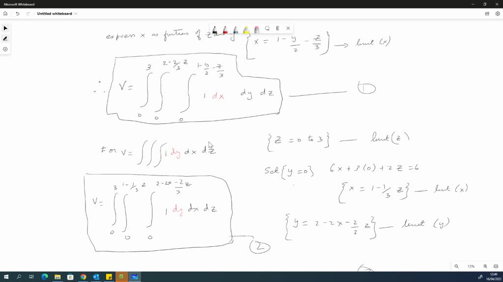 Slashed Integral SOLVED: Write six different iterated triple integrals for the volume of ...