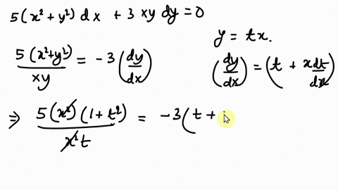 use-the-method-for-solving-homogeneous-equations-to-solve-the-following-differential-equation-dx-3xy-dy-0-ignoring-lost-solutions-if-any-an-implicit-solution-in-the-form-fxy-c-is-c-where-c-i-11247