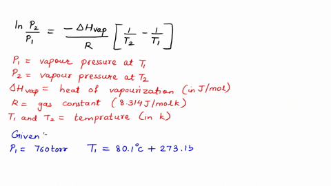 benzene-has-a-heat-of-vaporization-of-3072-kjmol-and-a-normal-boiling-point-of-801-c-at-what-temperature-does-benzene-boil-when-the-external-pressure-is-455-torr-40107