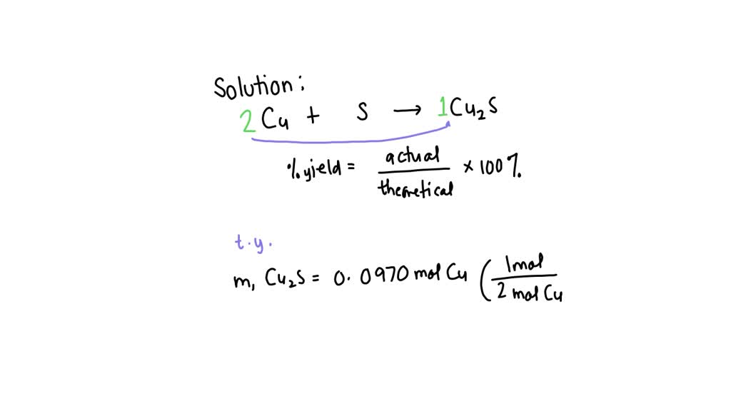 SOLVED When copper is heated with an excess of sulfur; copper(I