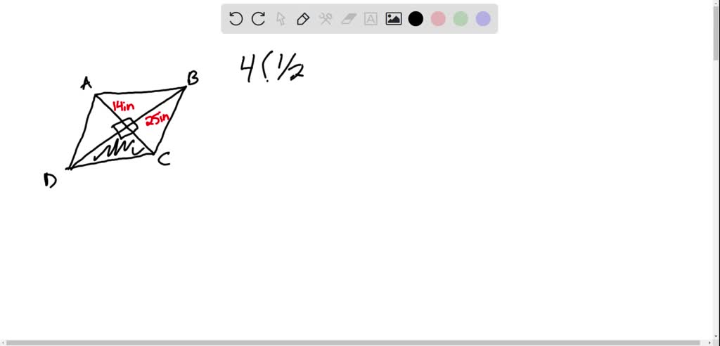 SOLVED: The diagonals of quadrilateral ABCD are perpendicular. If AC ...