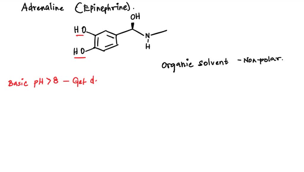 SOLVED Adrenaline (epinephrine) is an amphoteric drug with a basic