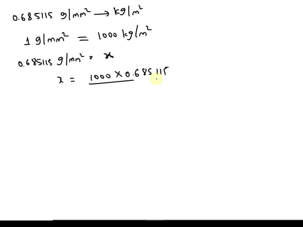 SOLVED: Convert 2.648 mm2 2.64810-3g m2 2.64810g m2 2.64810g m2 2.64810-9g  in2 2.648 102 2.64810-6g ma 2.648103 m2