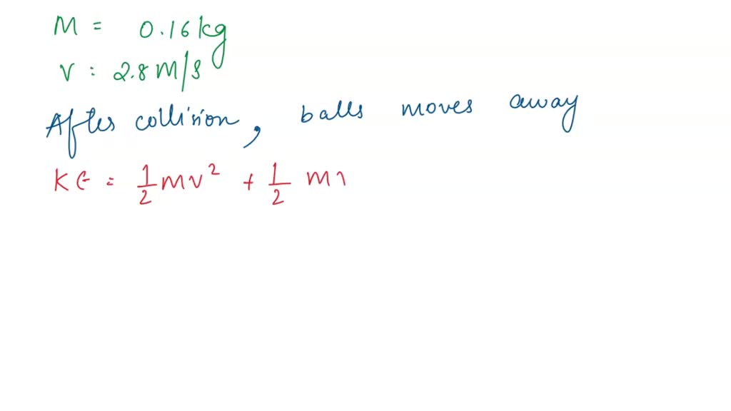 SOLVED Two identical billiard balls of mass 0.16 kg move toward each