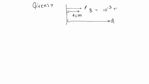 the-magnetic-induction-at-a-point-p-which-is-4cm-distant-from-a-long-current-carrying-wire-is-103t-the-field-of-induction-at-a-distance-12-cm-from-the-same-current-would-be