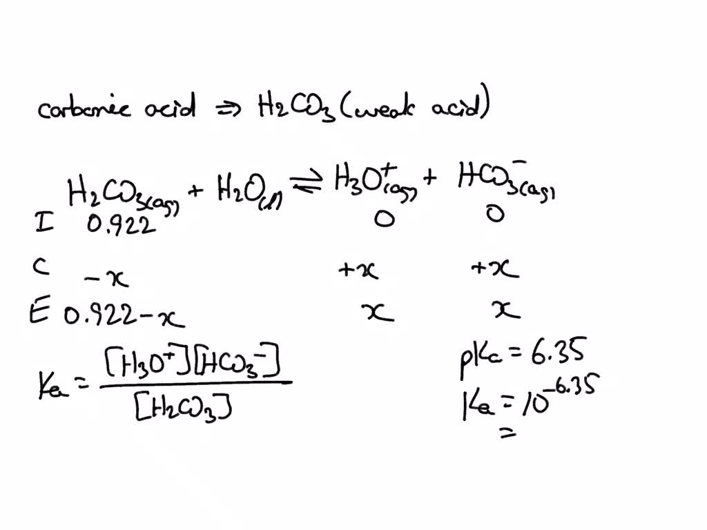 carbonic acid equation