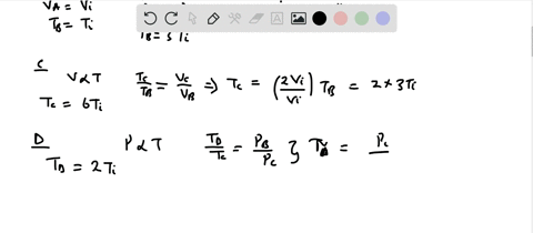 a-sample-of-n-moles-of-a-monatomic-ideal-gas-undergoes-the-cycle-show-in-the-figure-below-at-point-a-the-gas-has-a-pressure-pi-a-volume-vi-and-a-temperature-ti-a-pressure-volume-graph-is-plo-21216