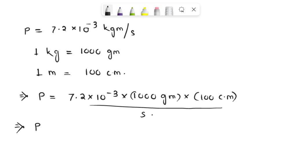 solved-the-momentum-of-an-object-is-determined-to-be-7-2-10-3-kg-m