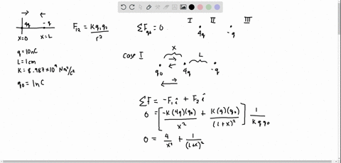 1_-the-figure-below-shows-two-particles-with-charges-4-4q-and-42-q-located-at-x-0-and-xl-respectively-a-calculate-the-magnitude-of-the-electrostatic-force-exerted-by-particle-1-on-particle-2-40734