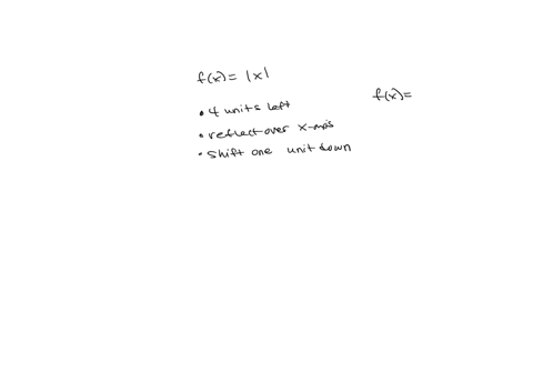 the-parent-function-of-the-absolute-value-function-family-is-fxx-for-each-of-the-transformations-described-below-write-the-transformed-equation-using-mathematical-notation-and-include-a-graph-of-the-f