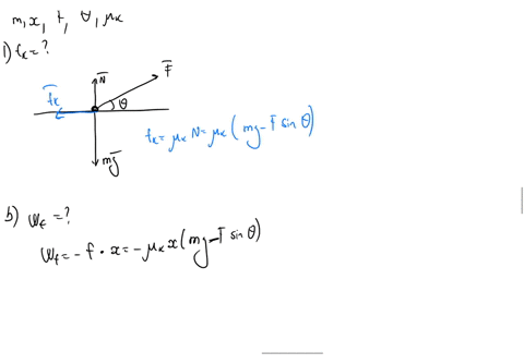 40_-gp-a-a-block-with-a-mass-m-is-pulled-_-along-a-horizon-tal-surface-for-distance-x-by-a-constant-force-f-at-an-angle-0-with-respect-to-the-horizontal-the-coefficient-of-kinetic-friction-b-80317