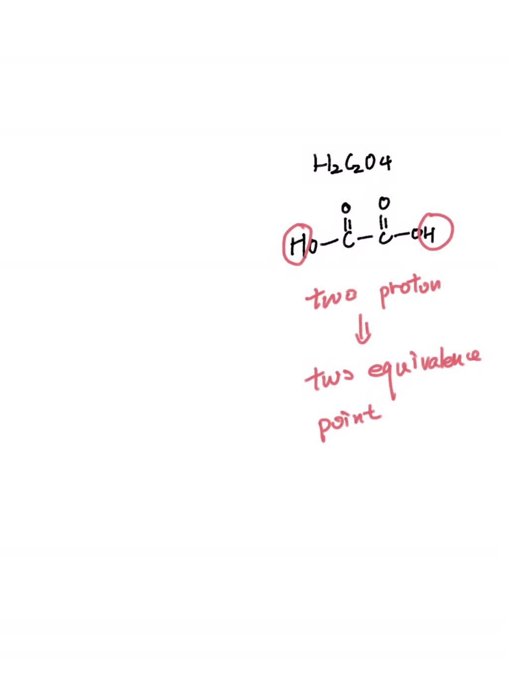 SOLVED How many equivalence points = will the titration of oxalic acid (H2C204) by NaOH contain