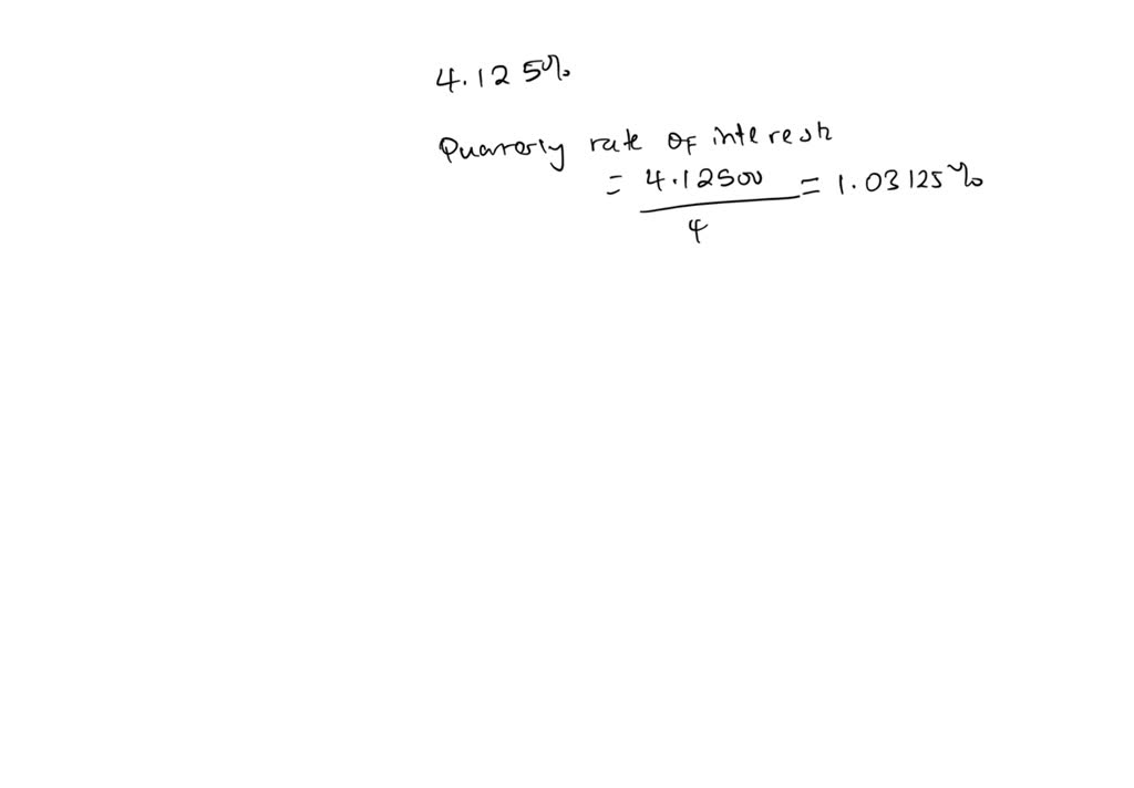 If a credit union pays 4 125 interest compounded quarterly what is