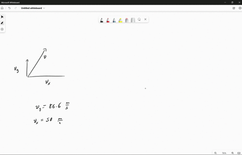 a-bullet-is-fired-with-a-certain-velocity-at-an-angle-above-the-horizontal-at-a-location-where-g-100-ms2-the-initial-x-and-ycomponents-of-its-velocity-are-866-ms-and-500-ms-respectively-how-53415