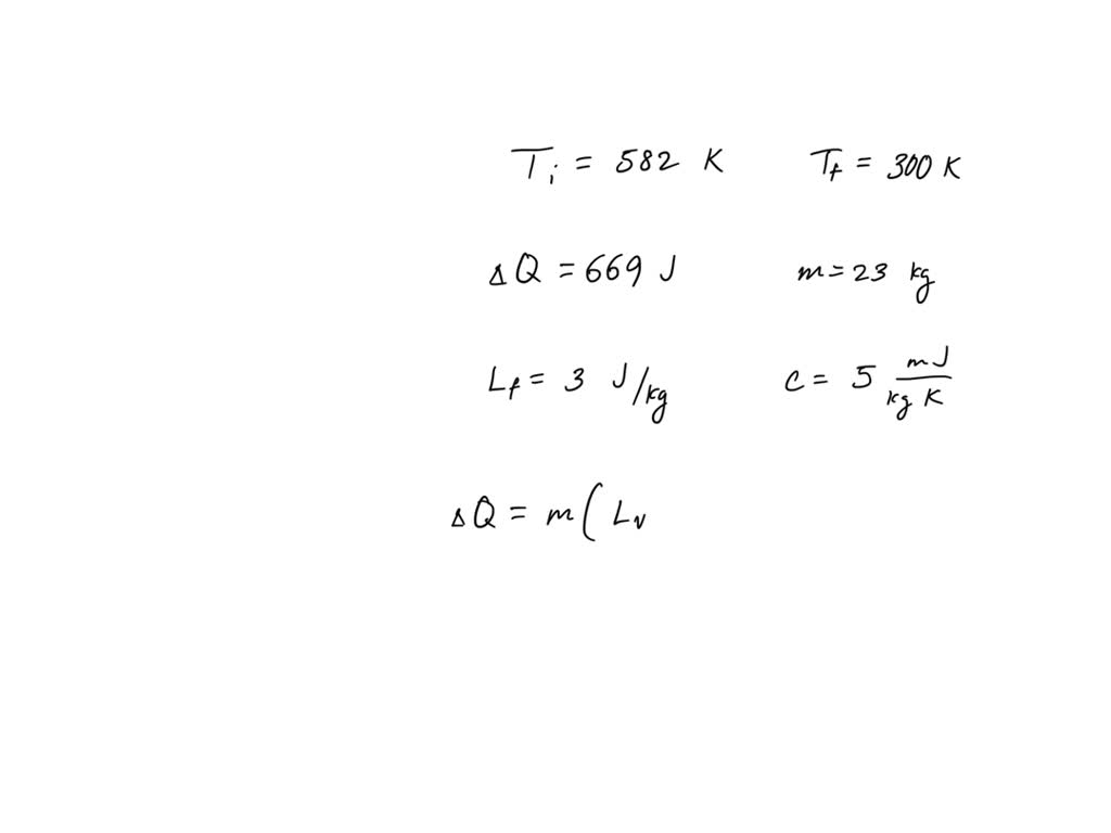 A 23 kg object with a latent heat of fusion of 3 J/kg and specific heat ...