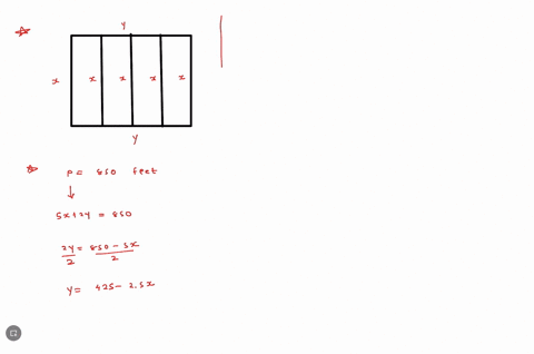consider-the-following-problem-farmer-with-850-feet-of-fencing-wants-encloze-rectangular-area-and-then-divide-into-four-pens-with-fencing-paralle-to-one-side-of-the-rectange-what-the-largest-59312