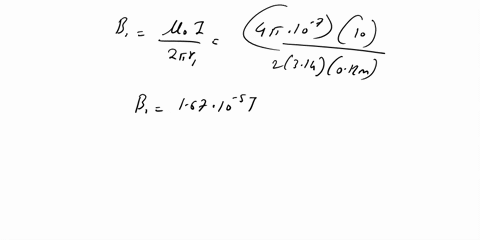 a-long-thin-wire-carrying-a-current-i1-10-a-out-of-page-is-located-at-0-0-and-another-wire-carrying-a-current-i2-8a-into-the-page-is-located-at-x9cm-y0-find-the-magnitude-and-direction-of-th-26495