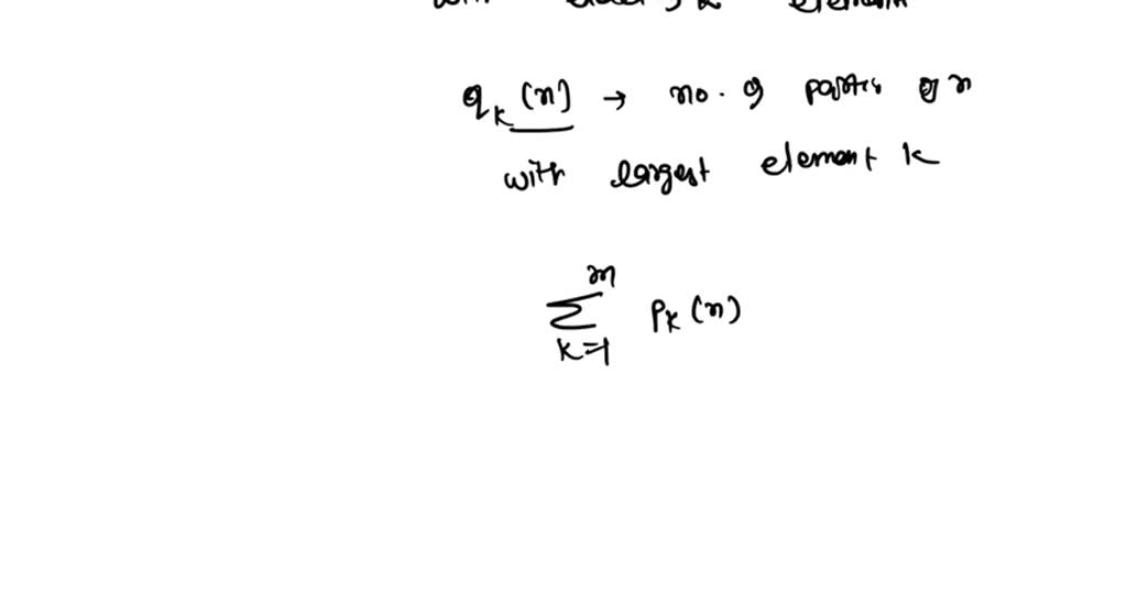 SOLVED Prove that II(n,k) is equal to the Proie number of partitions