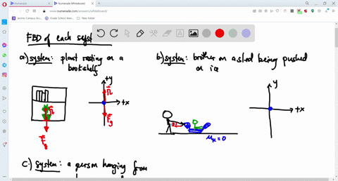 3-directions-draw-free-body-diagram-to-show-the-forces-acting-in-each-example-a-plant-sits-on-bookshelf-b-you-push-sled-carrying-your-person-hangs-from-draw-the-forces-acting-on-the-little-b-83271