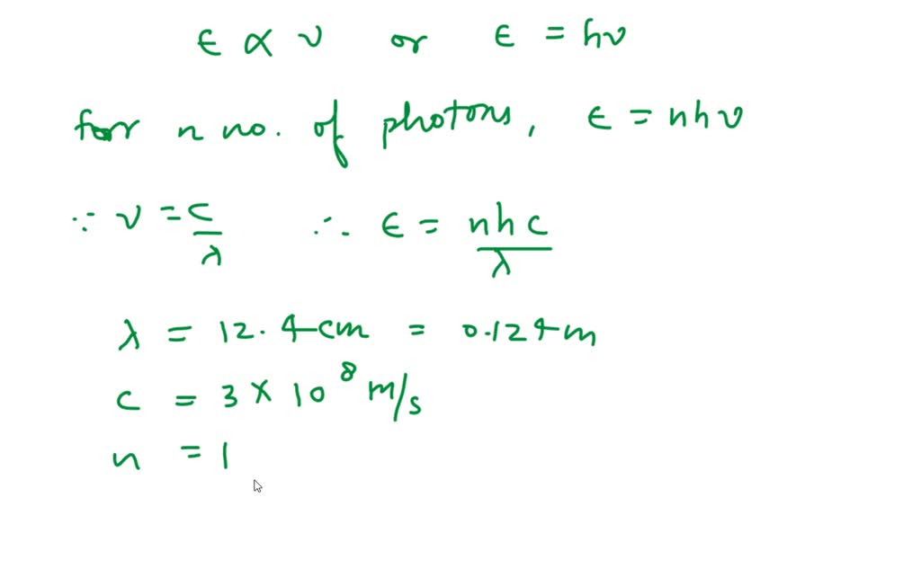 SOLVED Microwave ovens emit microwave energy with a wavelength of 12.4
