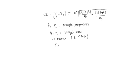 1-two-samples-are-taken-with-the-following-numbers-of-successes-and-sample-sizes-r1-35-r2-34-n1-92-n2-72-find-a-99-confidence-interval-round-answers-to-the-nearest-thousandth-p1p2-2test-the-00693