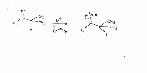 the-keto-enol-equilibrium-is-demonstrated-by-the-acid-catalyzed-deuterium-exchange-of-a-ketone-draw-a-curved-arrow-mechanism-for-the-following-acid-catalyzed-exchange-hint-the-d-for-deuteriu-14354