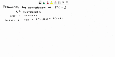 solve-eac-of-the-following-recurrences-by-substitution-assume-a-base-case-of-t1-1-as-part-of-your-solution-you-will-need-to-establish-pattern-for-what-the-recurrence-looks-like-after-the-k-t-56167