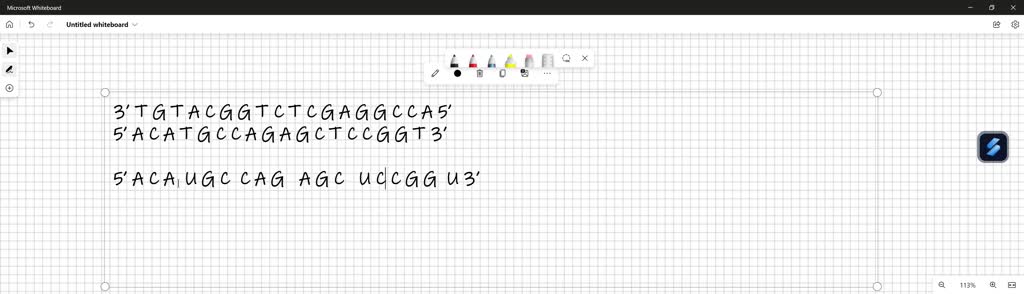 SOLVED: 2. (a) For the short segment of a gene sequence shown below ...