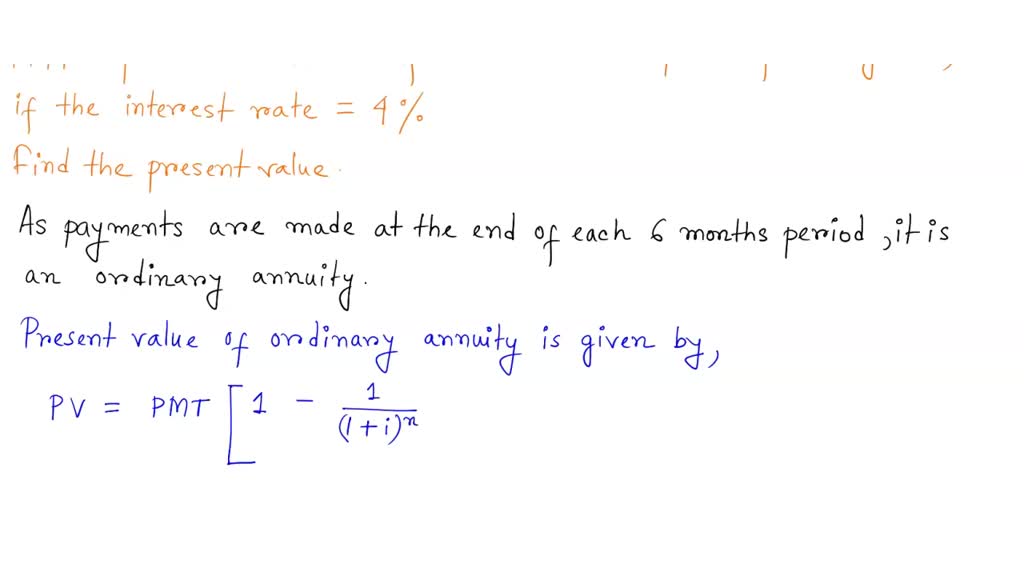 SOLVED: Calculate the present value of an annuity of 3,900 each year ...