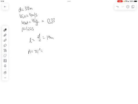 estimate-the-power-in-mw-of-a-wind-turbine-driven-by-a-rotor-of-38-m-in-diameter-if-the-incoming-wind-velocity-is-uin9-ms-assume-the-betz-limit-with-uoutuin3-a13-and-the-air-density-of-1225-kgm3
