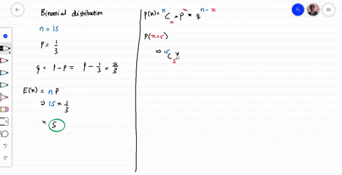 a-multiple-choice-test-contains-15-questions-each-with-three-possible-answers-assume-a-student-just-guesses-on-each-question-a-what-is-the-distribution-type-and-parameters-of-the-students-nu-36547