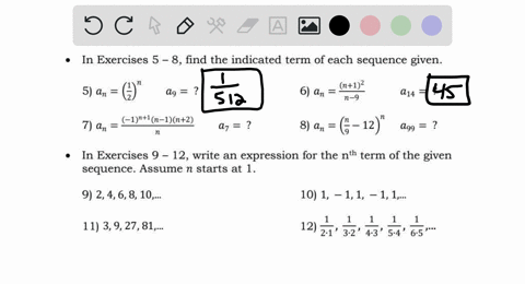 find-the-indicated-term-of-each-sequence-given-in-exercises-5-8-find-the-indicated-term-of-each-sequence-given-n12-6-an-n1_9-5-an-g-014-11n-1n2-7-an-7-8-an-12-99-in-exercises-9-12-write-an-e-73725