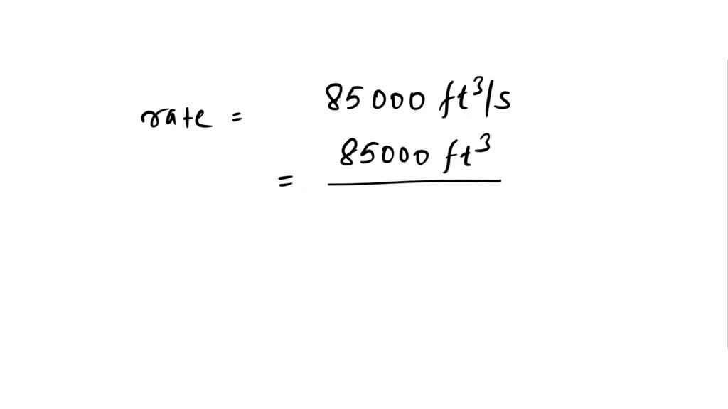 SOLVED QUESTION 10 Water flows over Niagra Falls ata rate of