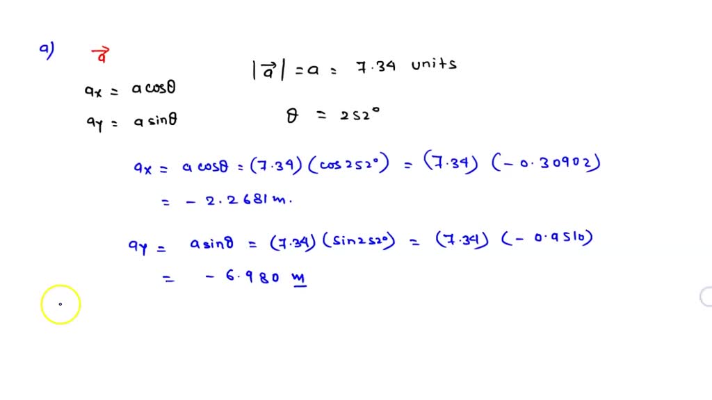 SOLVED: Two vectors and 5 lie in the xy plane. Their magnitudes are 3. ...