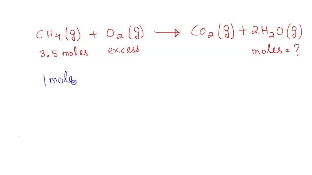 SOLVED: For the balanced reaction CH4(g) + 2O2(g) –> CO2(g) + 2H2O(g ...