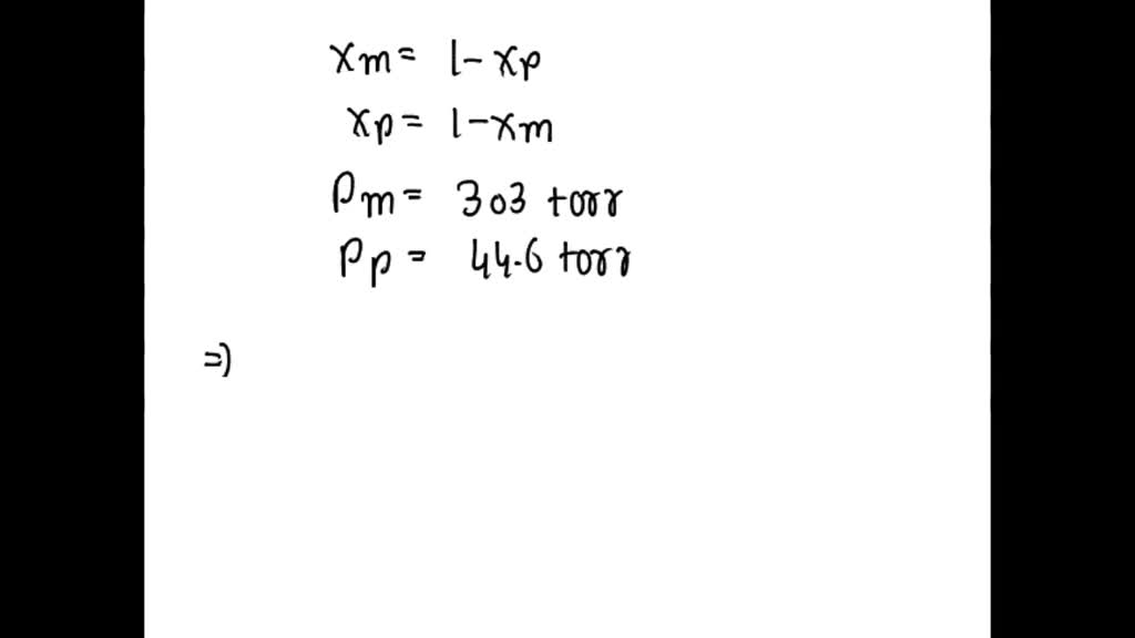 What Is The Composition Of A Methanol Ch3oh Propanol Ch3ch2ch2oh Solution