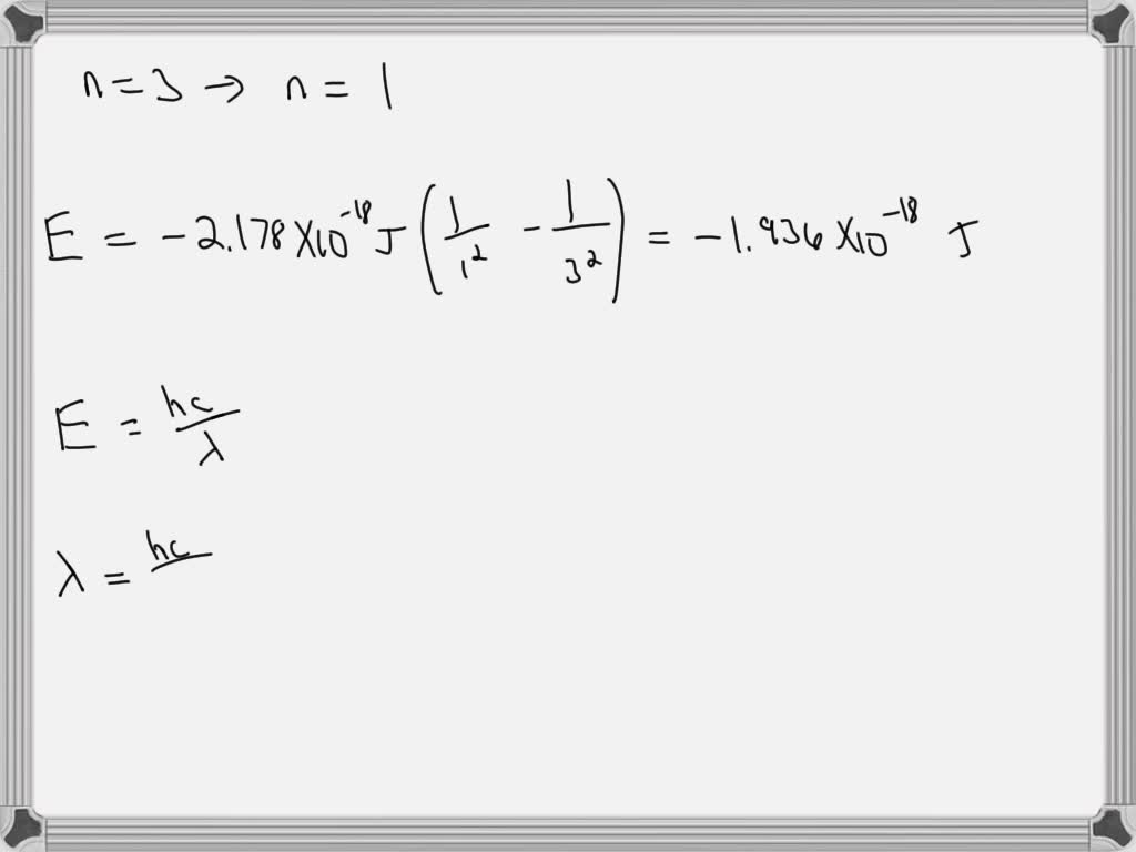 Solved Calculate The Wavelength Of The Second Line Of The Lyman Series In The Hydrogen Spectrum 2395