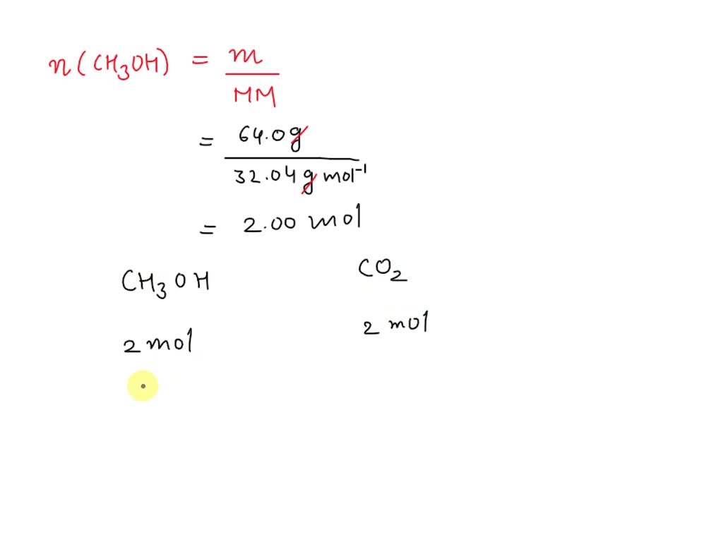 SOLVED: This equation shows the combustion of methanol: 2CH3OH(l) + 3O2 ...